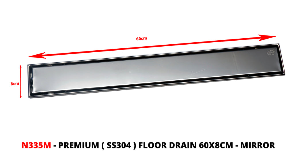 60x8 Floor Drain Bar with ant-backflow mechanism.