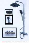 3Way Shower (thermostatic design) Silver Grey.