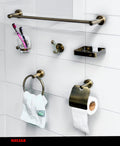 6 piece Bathroom accessories set. Ant.Copper./ Ant. Brass.