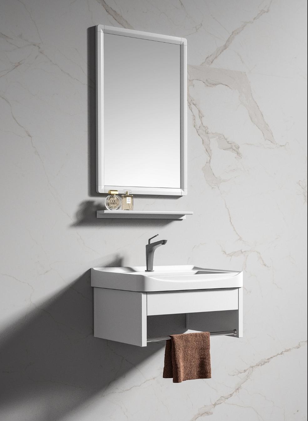 Hand Wash Cabinet Basin with towel bar. (Small size)510x360.