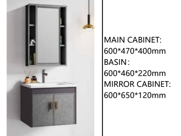 Hand Wash Cabinet Basin. Sliding Mirror. (Medium size)