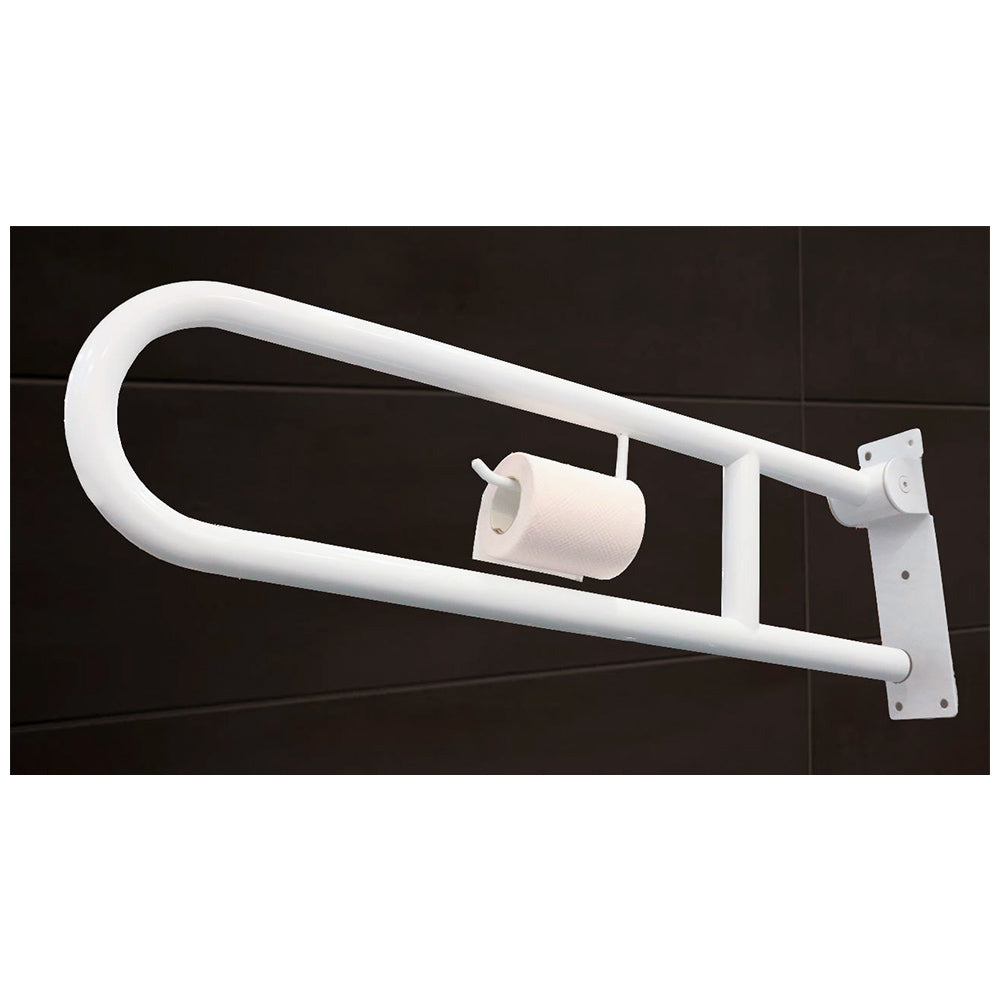 Heavy duty U-Shape Hand Rail with tissue holder.