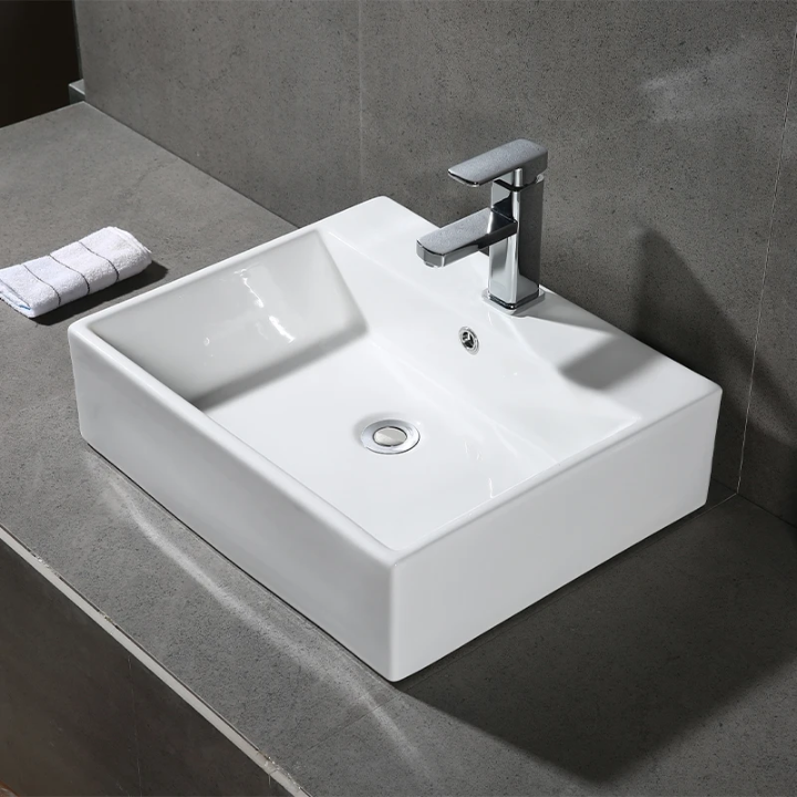 Worktop hand wash basin. Round