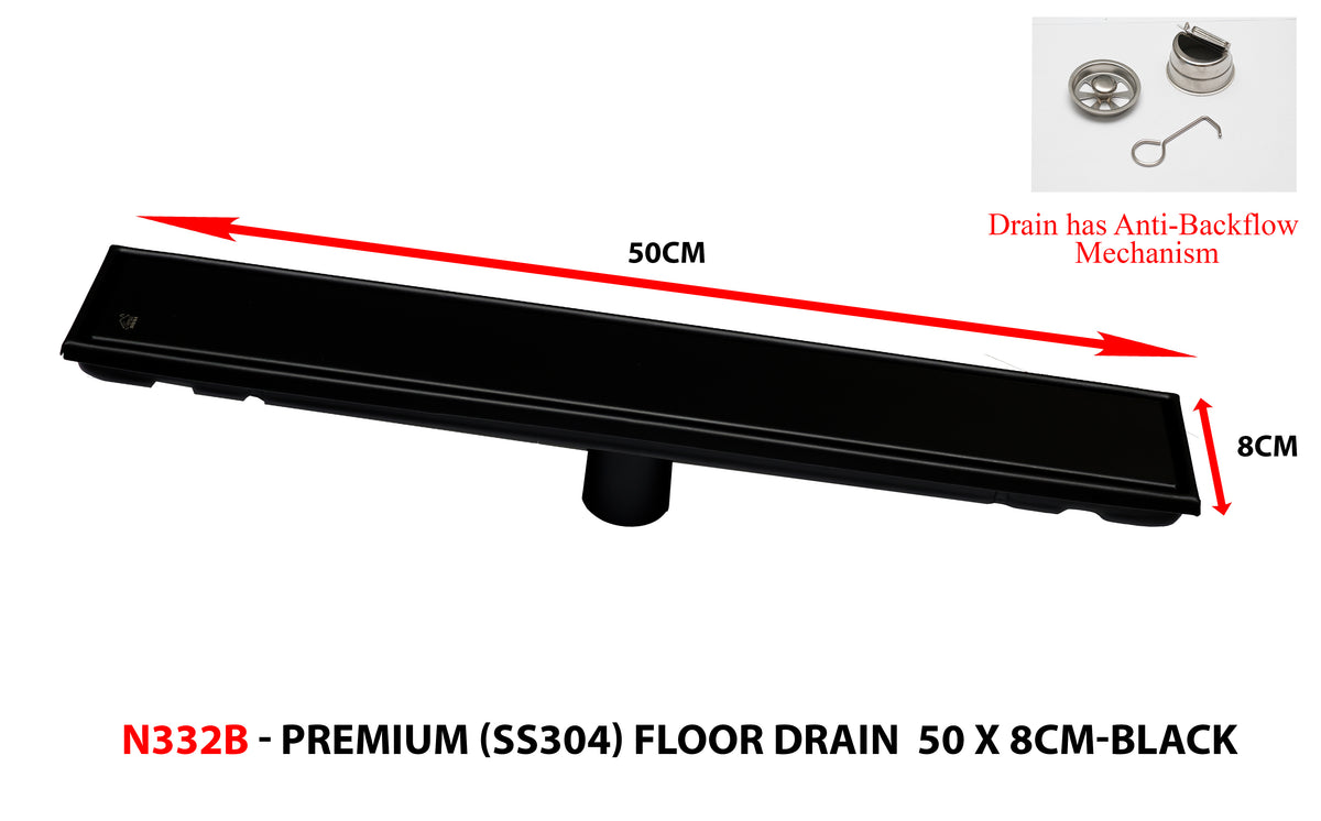 50x8cm Floor Drain Bar with ant-backflow mechanism.