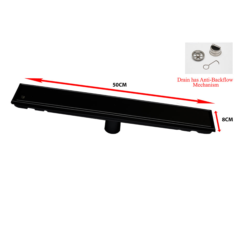 50x8cm Floor Drain Bar with ant-backflow mechanism.