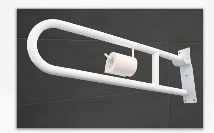 Heavy duty U-Shape Hand Rail with tissue holder.