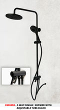 3Way Single shower with adjustable flexible tubs.