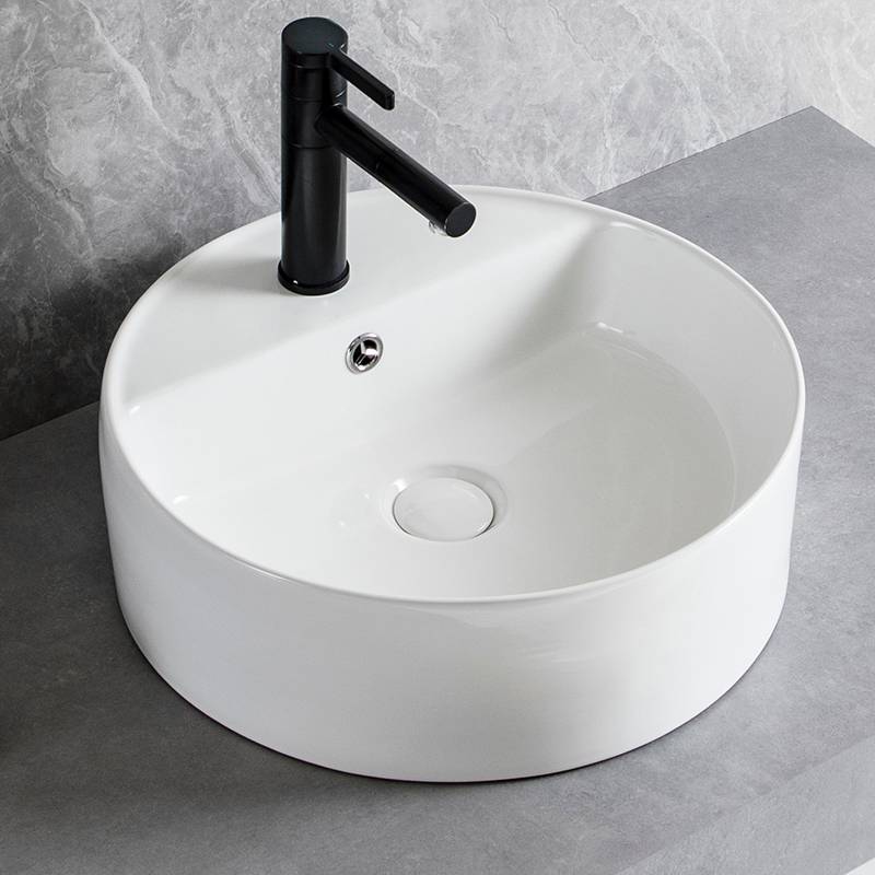 Worktop hand wash basin. Round